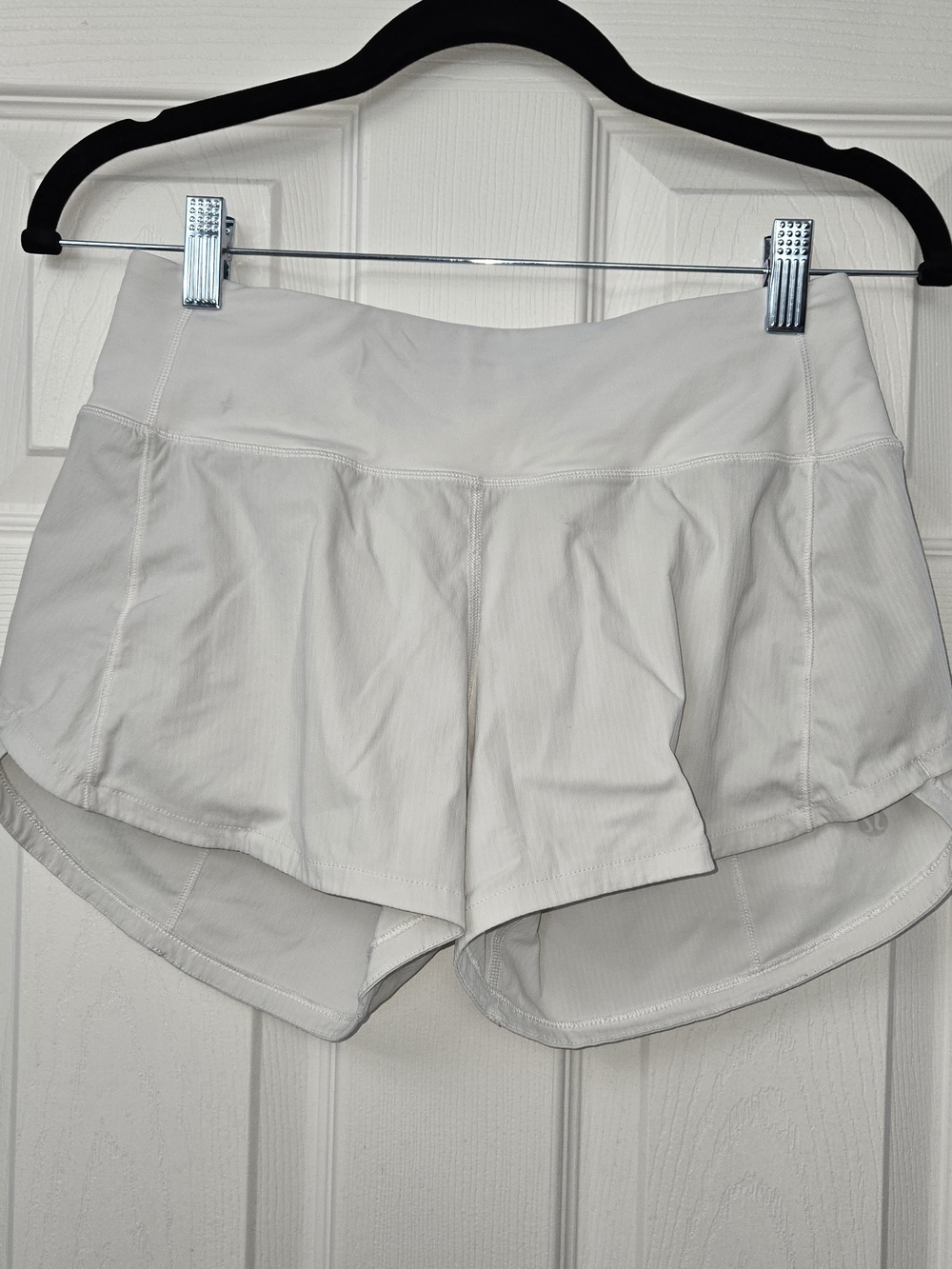 ​Lululemon Speed Up Short Lined White Mid Rise Running Shorts Size 4